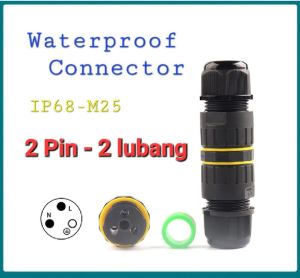 IP68 Waterproof Connector Konektor Kabel Sambungan Anti Air Tahan Air 14mm Penyambung Kabel Outdoor