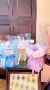 Flower Bouquet Wrapping Paper Jacquard Fabric Mesh Fabric For Mothers Day Valentines Day