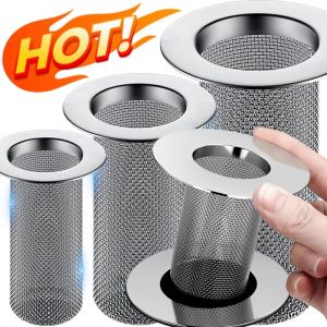 Stainless Steel Floor Drain Filter Mesh Sink Anti-clog Bathtub Hair Catcher Shower Leak Net Strainer Bath Plug Kitchen Tools