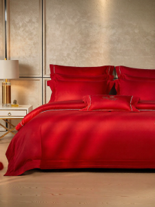 Mercury | Wedding Bedding 4-piece Set Double Stranded Long Staple Cotton Jacquard New Chinese Style