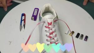 No Tie Shoe Laces Elastic with Press Button Flat Shoelaces Easy Wear and Colorful Design Thick Lazy Shoes Lace Rubber Band 1Pair
