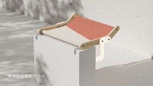 Wooden Cat Window Hammock Hanging Cat Bedside Bed Cotton Canvas Easy Washable