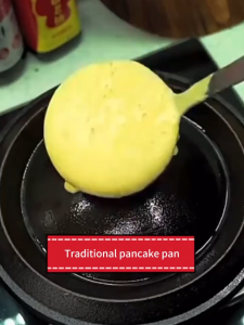 Cast Iron Fry Pan with 2 Side Handles: No Chemical Coating & Gas Stove Friendly