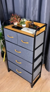 CD Fabric Drawer Storage Cabinet Clothes Storage iron Frame Foldable Cloth Drawer Cabinet Organizer