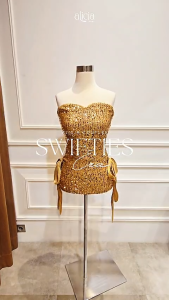 Alicia Couture - Zurie Sequin Party Mini Dress - Ready Stock - Dress Sequin Wanita Korean Style