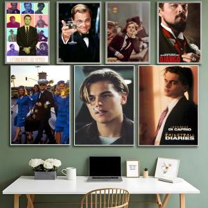 L-LEO Leonardo DiCaprio HOLLYWOOD ACTOR Poster HD Waterproof High-Toughness Self-Adhesive Wall Decor Universal