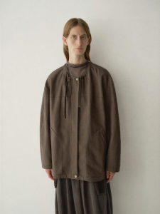 INSIS FEMME | Cotton Sailcloth Drawstring Slightly Cocoon Coated Jacket