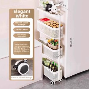 Narrow Gap Sliding Door Storage Unit