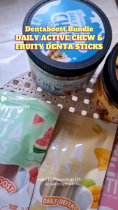 Dentaboost Bundle Daily Active Chew & Fruirty Denta sticks Bundle of 5PCS