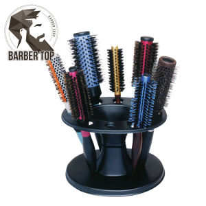 ชุดผมหวีชั้นวางแปรงแต่งหน้าผู้ถือดัดผมหวีผู้ถือจอแสดงผลพลาสติกช่างทำผมเครื่องมือยืน หมอน