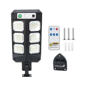 1/2Pcs Solar Street Light Outdoor Super Bright Solar Garden Lamp with Infrared Remote Control Porches Garages Yard Flood Lantern