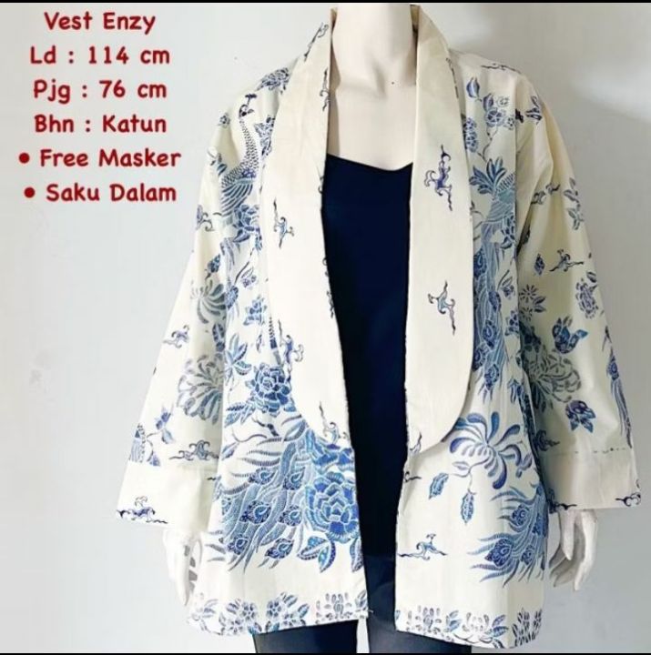 Vest%20Enzy%20#2%20Batik%20Solo%20Atasan%20Kerja%20Outer%20Wanita%20Bolero%20Batik%20Outer%20Batik%20Wanita%20-%20Image%207