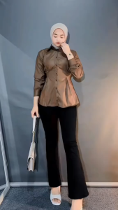 Ellen Shirt- Kemeja wanita Katun kekinian