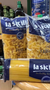 Date 2029   Nui nơ Farfalle - Nui xoắn Fusilli- Nui xéo Penne Rigate- Mì Ý La Sicilia 500g