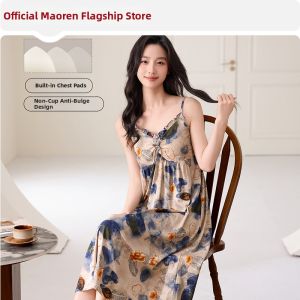 MiiOW | Cotton With Pads Dress Sleepwear Long