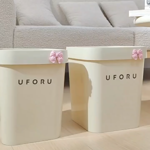 UFORU ถังขยะ ถังขยะพลาสติก ถังขยะน่ารัก สไตล์มินิมอล 7/1216L พลาสติกหนา ความจุเยอะ เหมาะมีไว้ติดบ้าน