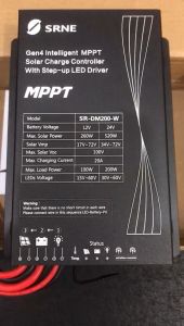 SRNE SR-DM200-W / SR-DM200-R 20A MPPT Solar Controller LED Driver (PJU SCC)