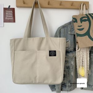 Universal Canvas Shoulder Bag Womens Style Large Capacity Book Bag Commuting Handbag Casual Print Triangular Bag for Summer