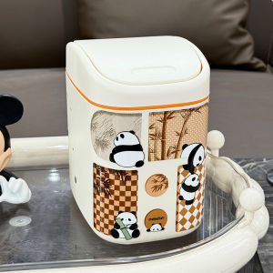 Cute Mini Desktop Trash Can Office Storage Tabletop Waste Box Bedroom Living Room Book Desk Paper Basket Long Cylinder Shape
