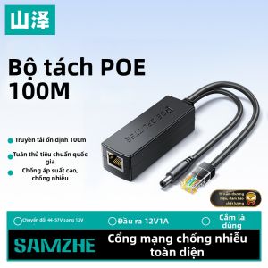 Samzhe | Mô-đun Nguồn Chia PoE 48V sang 12V Dùng Ngoài Trời và Trong Nhà