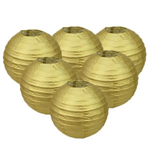 Hot Sale! Gold Color Paper Lantern Wedding Decoration Paper Lantern Birthday Party Decorations Kids Handmade DIY Supplies Lanter