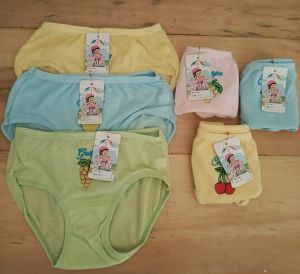 Celana dalam anak perempuan 3pcs/6pcs cd motif buah warna warni bahan adem dan lembut murah