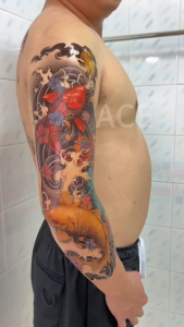 แทททู เต็มแขน กันน้ำ ลายพระพิฆเนศ เกอิชาญี่ปุ่น สักลายติดทนนาน สักขา สักแขน รอยสักชั่วคราว