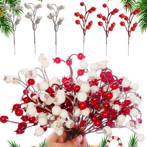 【On Sale】10Pcs พืชผลทับทิมเทียมเบอร์รี่จำลองคริสต์มาสตกแต่งงานปาร์ตี้วันคริสต์มาสบ้านแบบทำมือ
