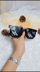 KACAMATA HITAM MOSAIK ANAK PEREMPUAN & LAKI-LAKI KACAMATA THUG LIFE ANAK HITAM TRENDY KOREAN FASHION
