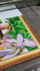 gạch tranh phong cảnh trang trí phòng khách