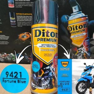 Diton Premium Pilox Pilok Cat Semprot Ready Berbagai Warna Biru Blue 400cc Blue Boxer Candy Glossy Mengkilap Metalic Metalik Matte Doff Dop Xirallic 9422 9421 9309 9218 9275 9395 9312 9793 9533 9482 9484 9487 9185 9403