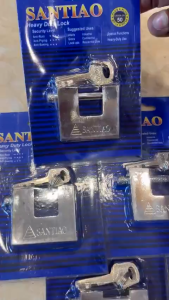 Ổ Khóa Chống Trộm SANTIAO Chống Thấm Nước Bằng Thép Không Gỉ Kèm 3 Chìa Khóa