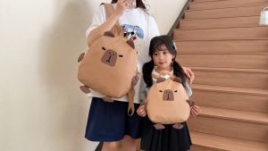 กระเป๋านักเรียน  ลายคาบิบาล่า  ผ้าแคนวาส ตรงปก น้ำหนักเบา (ขนาด 38x30x12cm) น่ารักมาก ใส่ของได้เยอะ ร้านไทย จัดส่งไว ตัดรอบทุกวันค่ะ