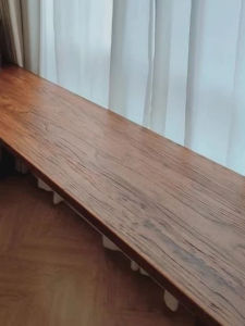 Modern Simple Style Large Board Study Desk Old Elm Wood Solid Wood Calligraphy Table Bookshelf Window Side Desk Learning Table Panel