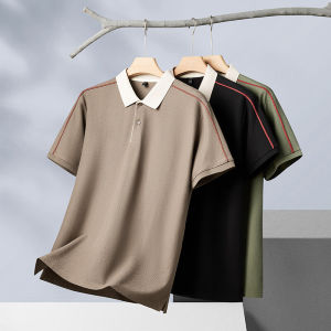 Pure Cotton Men Short Sleeve T-Shirt Mens plus Size Lapel Half Sleeve Polo Shirt Mens Summer Wear 100% Cotton Top T