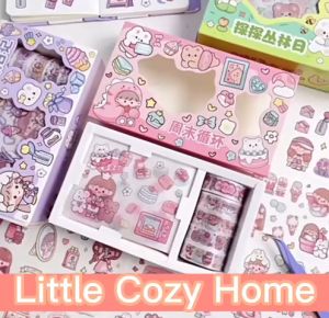 Lovely Sticker Pack Sheet / Cute Cartoon Deco Stickers / Stiker Koleksi Kertas Motif ala Korea Lucu Unik Murah Dekorasi Alat Tulis Kado Anak Perempuan