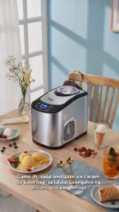 Automatic Commercial Ice Cream Machine Mini Compressor DIY Fruit Ice Cream Maker