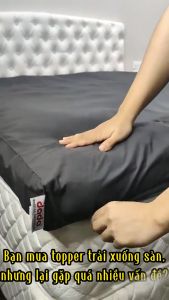 Áo bọc nệm topper 2 mặt DADA ga bọc đệm thun lạnh có khóa kéo nhiều kích thước