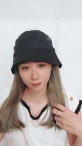 Ryuuta Wig Topi Bucket Medium Sedang Lurus Hitam Coklat 14 inch 35 cm