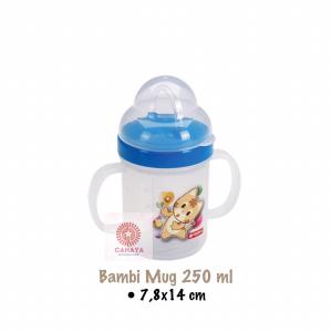 Bambi Mug 250ml GL-72 LION STAR/ Mug Susu/ Tumbler Tempat Minum Anak/ Botol Susu/ Botol Minum + Sedotan + Tutup/ Dot Balita BPA FREE