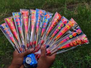 Meteor Kitiran Terbang Lampu 3 Sablon Paket per 50pcs Apolo Kitiran