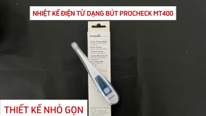 Nhiệt kế điện tử dạng bút Procheck MT400 đo thân nhiệt bằng đầu mềm dẻo mang lại cảm giác thoải mái và an toàn đặc biệt khi đo cho trẻ em. Cho kết quả nhanh chóng trong 60 giây. Có chức năng báo sốt và lưu kết quả đo gần nhất. Đo được nhiều vị trí