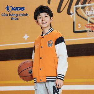 Qiaodan | Áo Khoác Bóng Chày Cho Bé Trai Size Lớn 2026 Mùa Xuân Thu