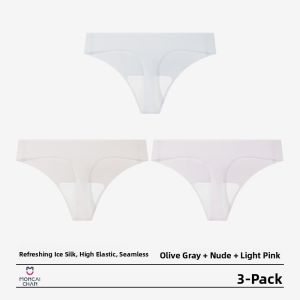 MONCAICHAN | Dream Color Morning Ladies Invisible Sports Fitness Ice Silk One-Piece C-Tie Underwear Breathable Comfortable Seamless Briefs