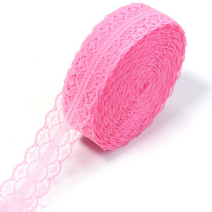 20yards/lot Non-Stretchy Lace Ribbon 28mm Polyester Lace Ribbon Handmade Crafts Wrapping Tape For DIY Sewing Decoration