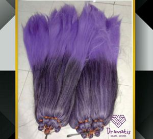 Rambut Cemara Omnre Mix 2 WarnaHitam-UnguUkuran 70 CmUkuran Asli 80 Cm/ 1 ikat