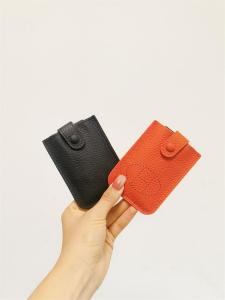 Classic H Cut Out Buckle Pull-Belt 5 Card Slot Card Bags Card Case ID Storage Bag Genuine Leather Bag First Layer Cowhide Small Bag