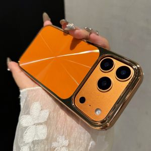 New Plating Laser Aurora Texture Phone Case For iPhone 17 Air 16 15 14 Plus 13 12 11 Pro Max Shockproof Glossy Hard Armor Cover