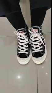 Sepatu Ventela High Tinggi dan pendek Hitam Putih Sepatu Ventela Pendek Sneakers Casual Black Natural Sepatu Sekolah Sepatu Pria Wanita murah