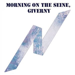 Monet Oil Painting Silk Scarf Thin Narrow Small Bench French Hair Band Ribbon Tie Bag Handle Ribbon Decoration Artsy Scarf